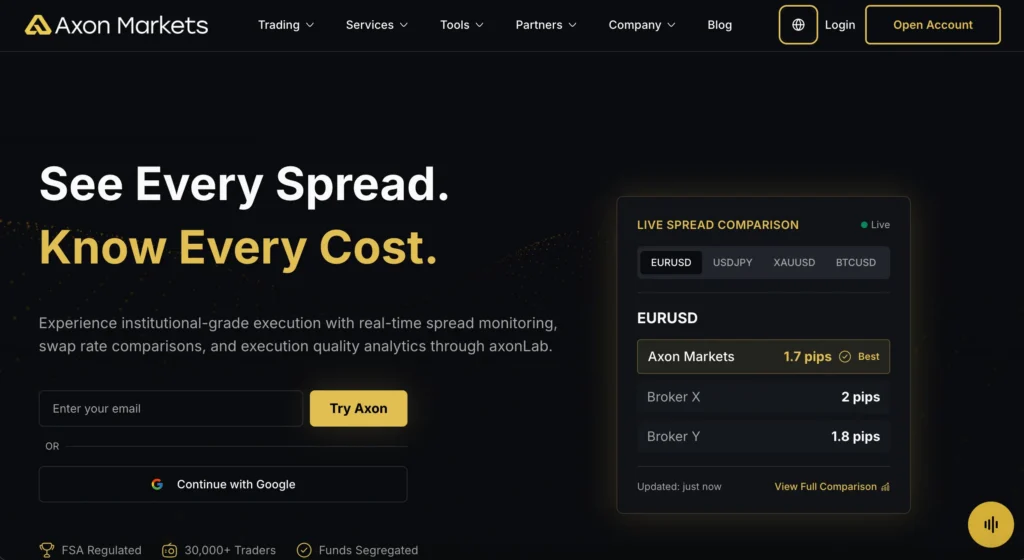 Axon Marketsの公式サイト画像