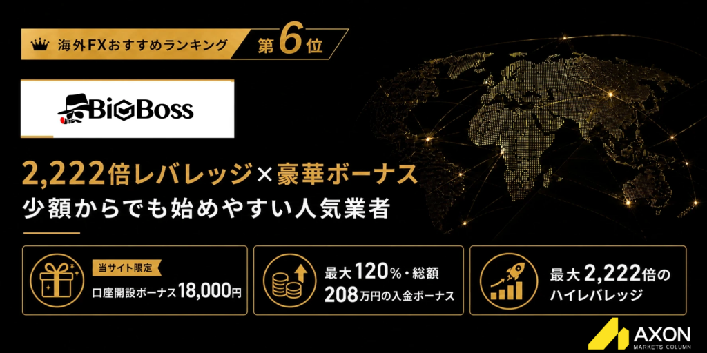 海外FXおすすめ業者比較ランキング6位はBigBoss