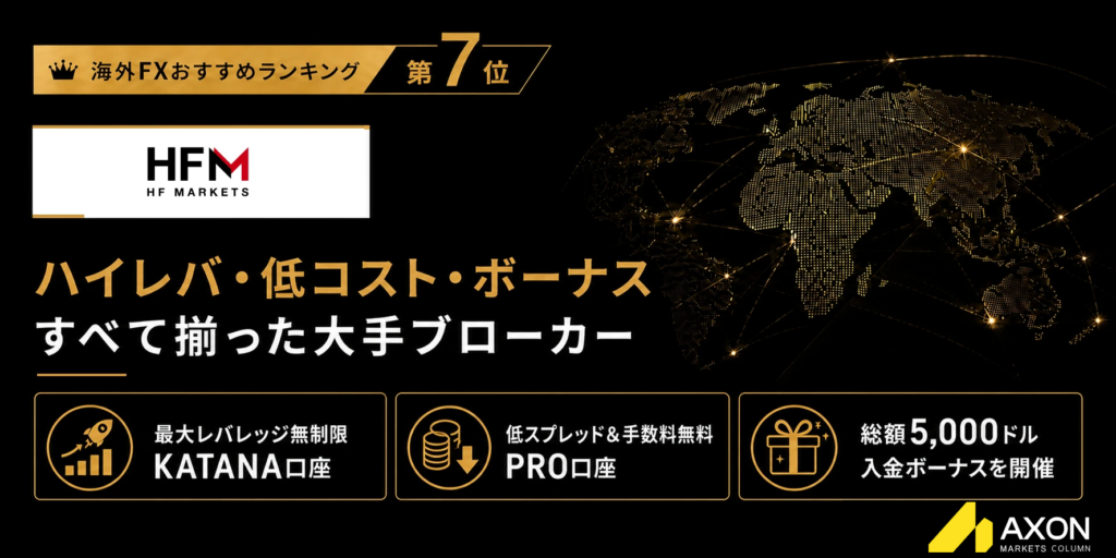 海外FXおすすめ業者比較ランキング7位はHFM